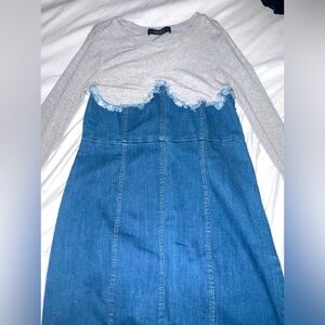 Long sleeve jean dress